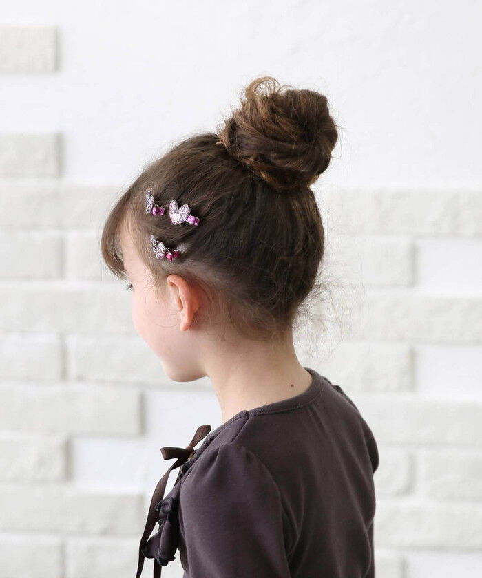 BACKYARD FAMILY「ヘアクリップ ハート 小さめ 2個セット 通販 ヘア クリップ ヘアピン 髪飾り 髪留め キッズ」|その他|