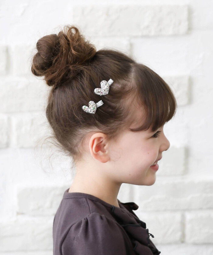 BACKYARD FAMILY「ヘアクリップ ハート 小さめ 2個セット 通販 ヘア クリップ ヘアピン 髪飾り 髪留め キッズ」|その他|
