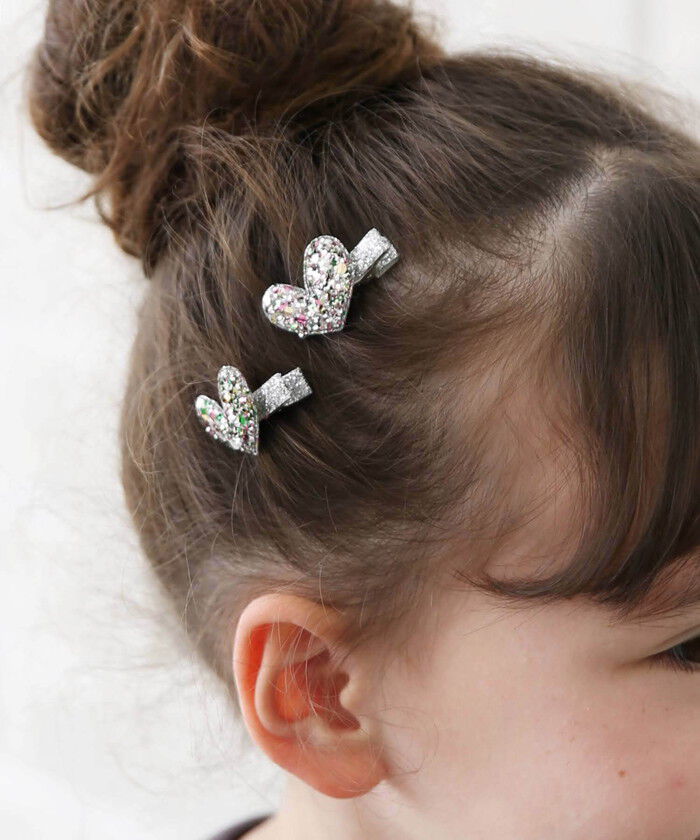 BACKYARD FAMILY「ヘアクリップ ハート 小さめ 2個セット 通販 ヘア クリップ ヘアピン 髪飾り 髪留め キッズ」|その他|