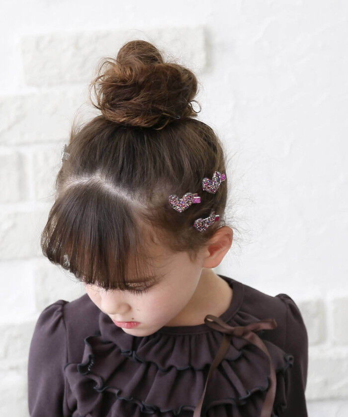 BACKYARD FAMILY「ヘアクリップ ハート 小さめ 2個セット 通販 ヘア クリップ ヘアピン 髪飾り 髪留め キッズ」|その他|