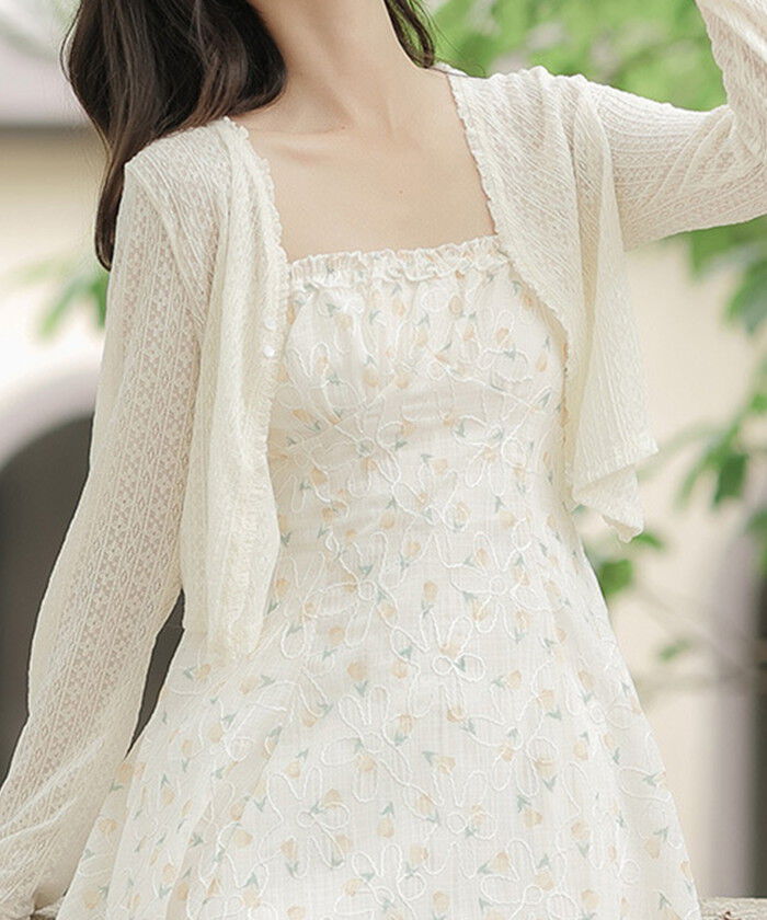 BACKYARD FAMILY「レース カーディガン 長袖 通販 レースカーディガン 長袖カーディガン 羽織り 薄手カーディガン」|その他|