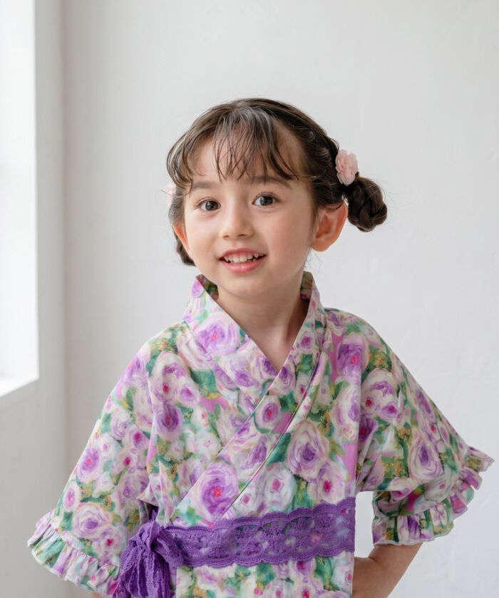 BACKYARD FAMILY「Rora 甚平 キッズ 女の子 通販 ローラ はなよい 花宵 上下セット セットアップ 半袖」|その他|