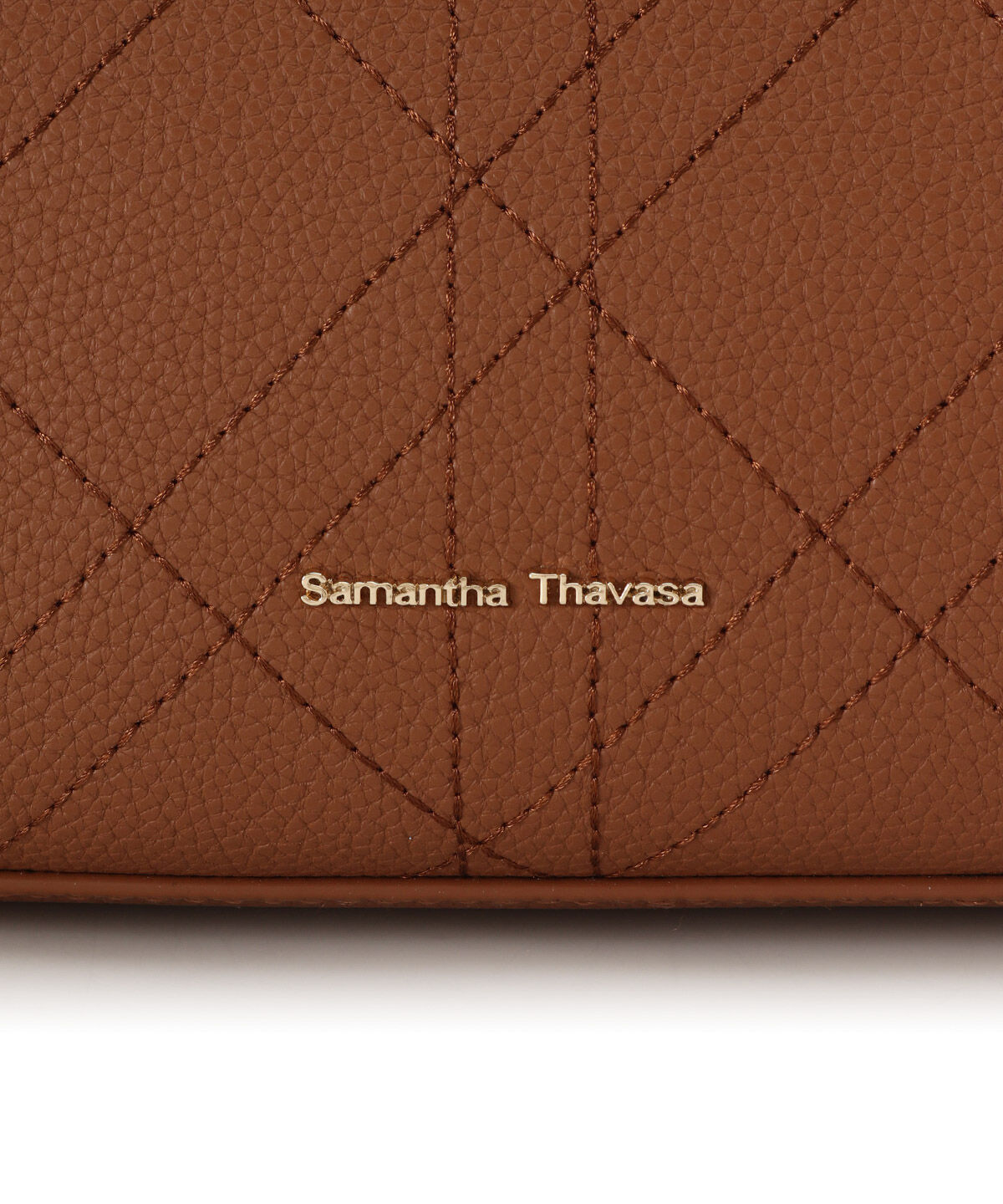 Samantha Thavasa「ステッチデザインスプリットレザーハンドバッグ」|ハンドバッグ|