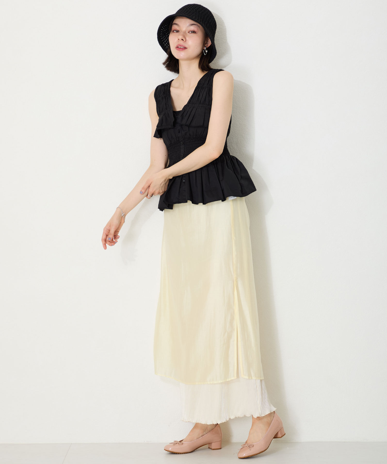 ORiental TRaffic「【 晴雨兼用 】 ラウンドトゥ ヒール レイン パンプス /R-1023 バレエシューズ クッション ヒール3.5cm」|パンプス|