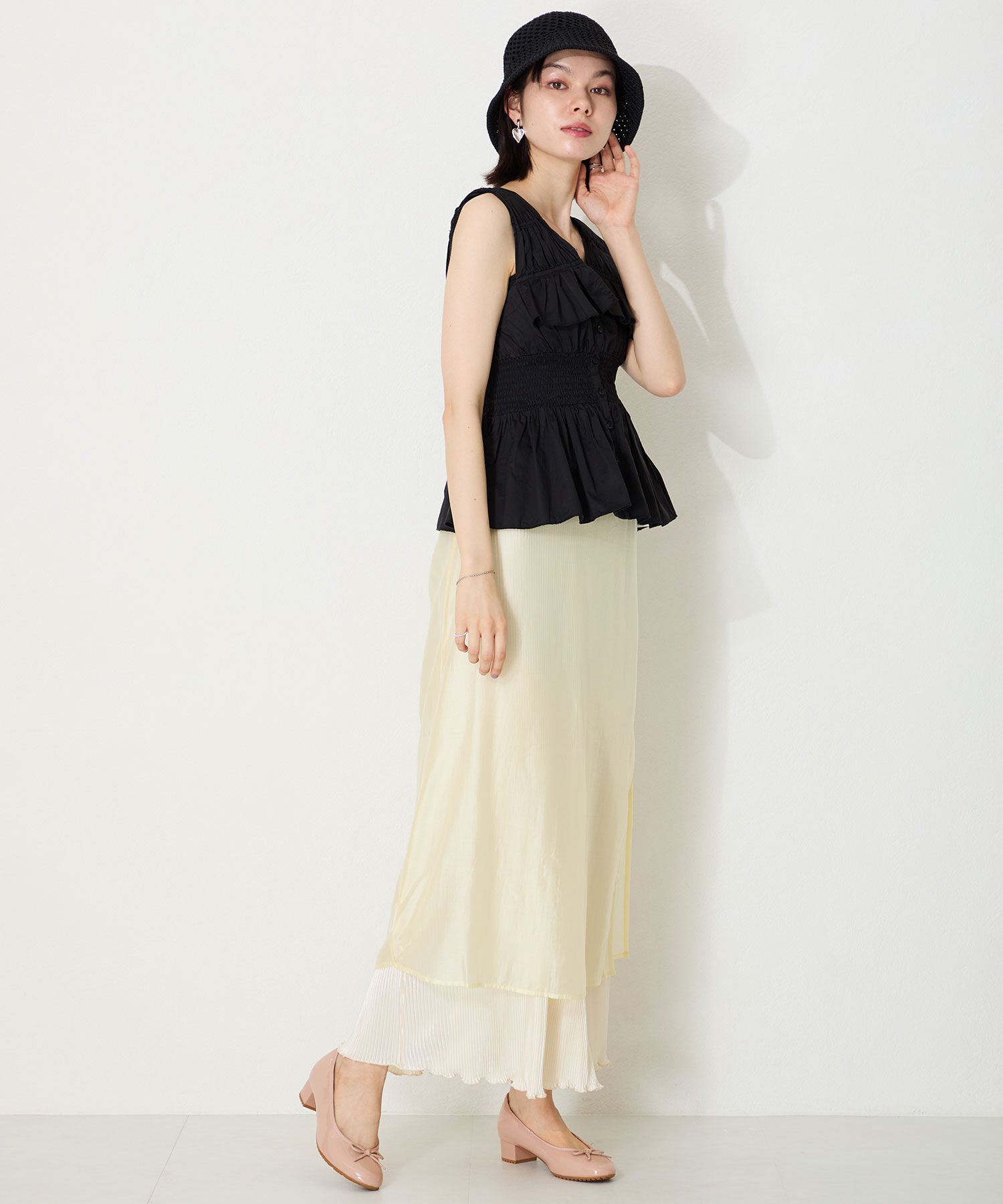 ORiental TRaffic「【 晴雨兼用 】 ラウンドトゥ ヒール レイン パンプス /R-1023 バレエシューズ クッション ヒール3.5cm」|パンプス|
