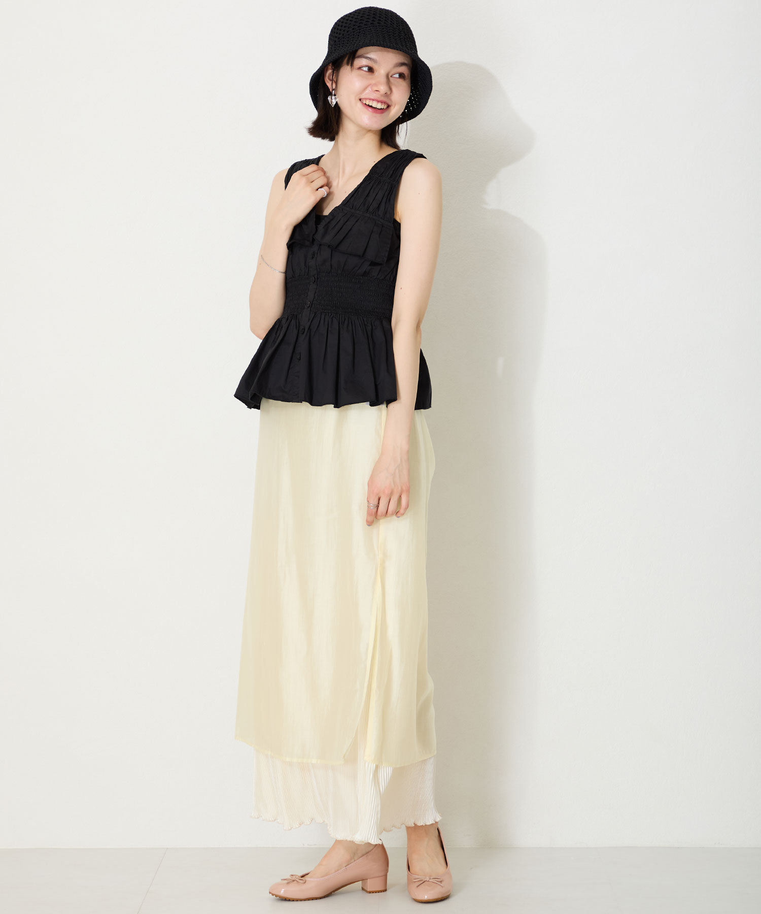 ORiental TRaffic「【 晴雨兼用 】 ラウンドトゥ ヒール レイン パンプス /R-1023 バレエシューズ クッション ヒール3.5cm」|パンプス|