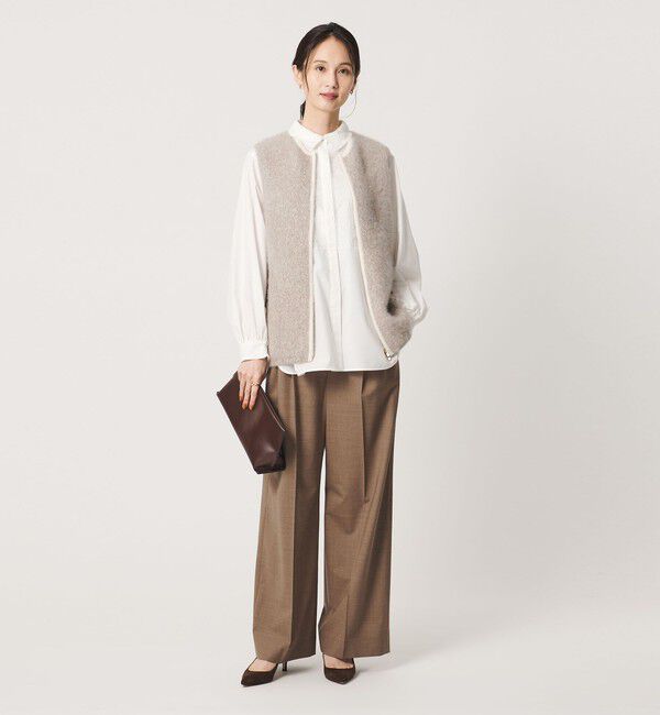 UNITED ARROWS「フォックスカシミヤ ダブルフェイス スパンコール ベスト」|ベスト・ジレ|