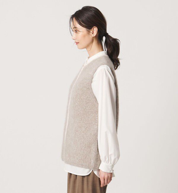 UNITED ARROWS「フォックスカシミヤ ダブルフェイス スパンコール ベスト」|ベスト・ジレ|