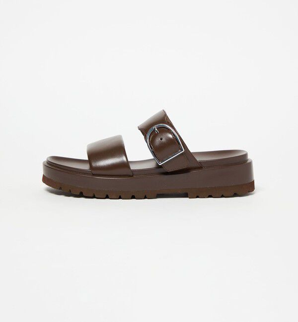 UNITED ARROWS green label relaxing「ダブルベルト プラット サンダル」|サンダル|