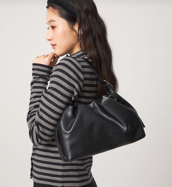 UNITED ARROWS green label relaxing「ギャザーショルダーバッグ 2WAY」|ショルダー・メッセンジャー|BLACK