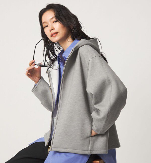 UNITED ARROWS green label relaxing「ダンボール ジップ フーディ」|パーカー|MD.GRAY