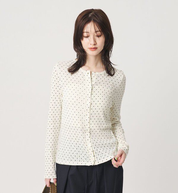 BEAUTY&YOUTH UNITED ARROWS「【別注】＜PALM＞クルーネック カーディガン」|カーディガン|OFF WHITE