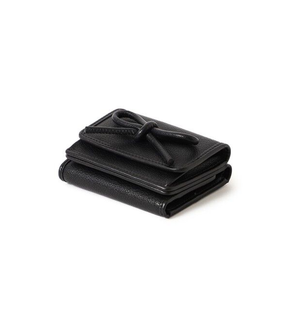 Ray BEAMS 「【WEB限定】Hashibami / レザー リボン 3つ折り 財布」|財布|