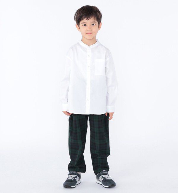 SHIPS KIDS「SHIPS KIDS:100～130cm / オックスフォード バンドカラー シャツ」|シャツ・ブラウス|