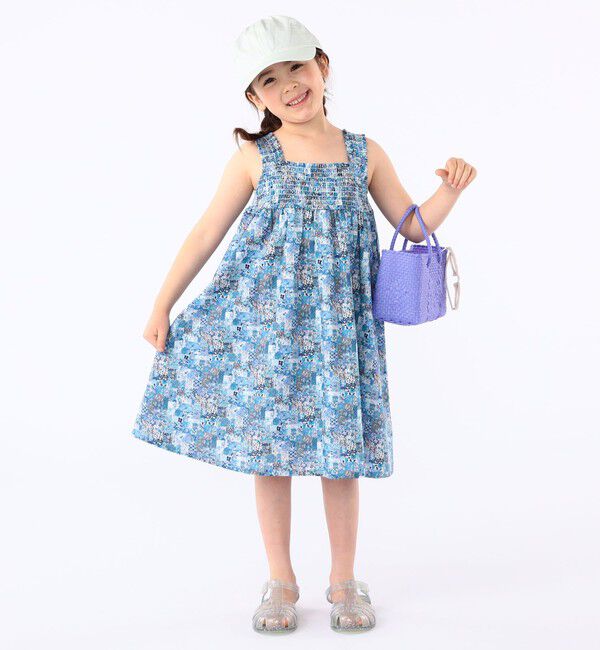 SHIPS KIDS「SHIPS KIDS:100～130cm / リバティ ノースリーブ ワンピース」|ワンピース|