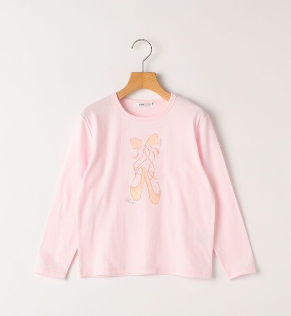 SHIPS KIDS「SHIPS KIDS:100～130cm / バレエシューズ デザイン 長袖 Tシャツ」|Tシャツ・カットソー|