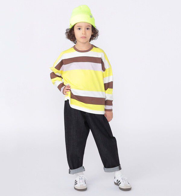 SHIPS KIDS「SHIPS KIDS:100～125cm/ マルチ ボーダー ロングスリーブ Tシャツ」|Tシャツ・カットソー|