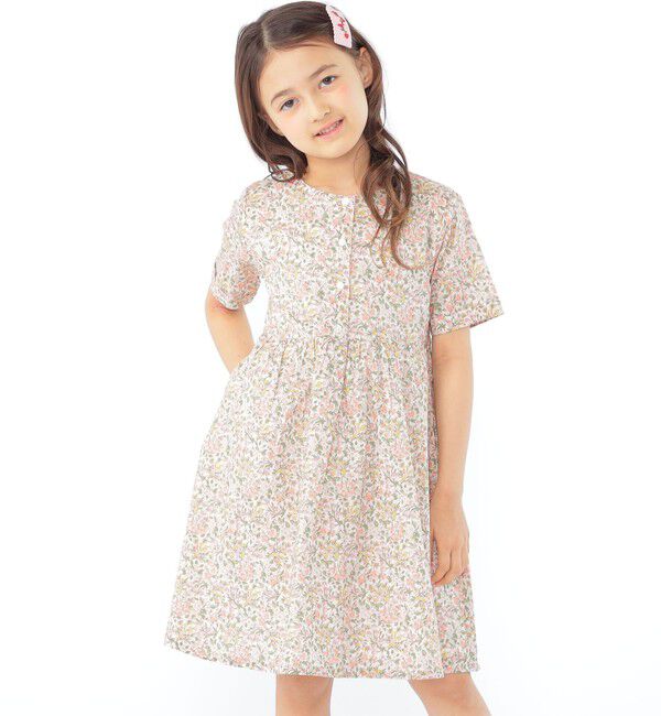 SHIPS KIDS「SHIPS KIDS:100～130cm / リバティ 半袖 ワンピース」|ワンピース|