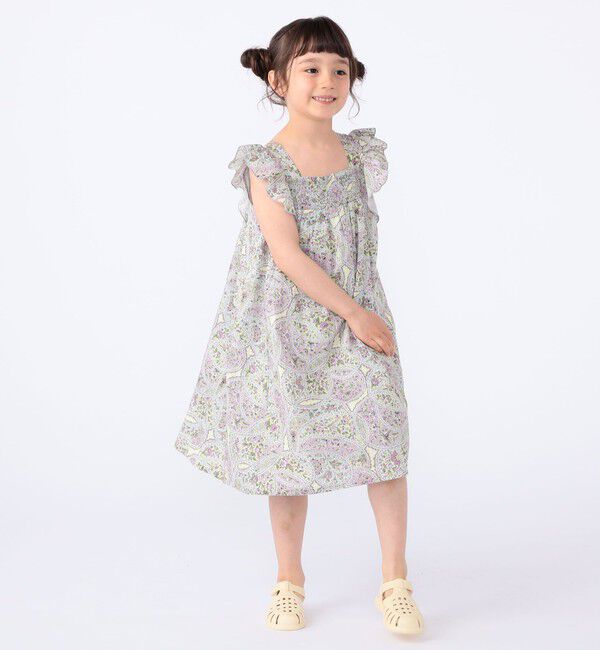 SHIPS KIDS「SHIPS KIDS:100～130cm / リバティ ノースリーブ ワンピース」|ワンピース|