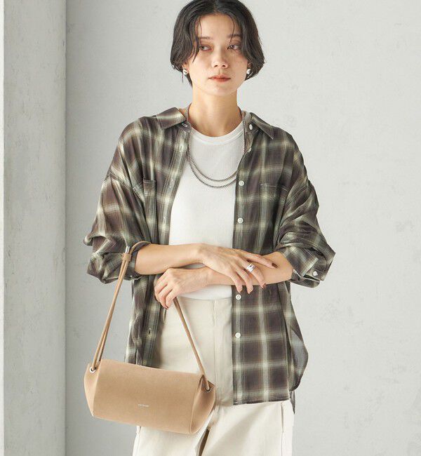 SHIPS for women「〈手洗い可能〉シアー チェック オーバー サイズ シャツ」|シャツ・ブラウス|