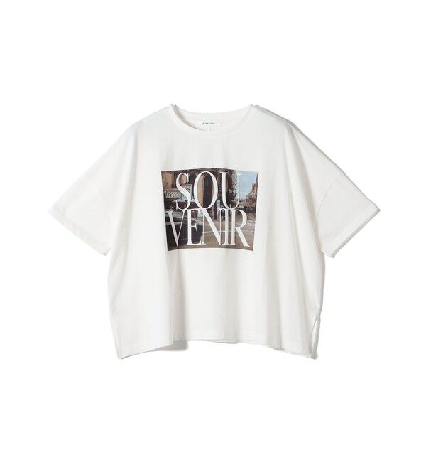 SHIPS for women「【SHIPS別注】81BRANCA: 5分袖 ロゴ・フォト TEE」|Tシャツ・カットソー|