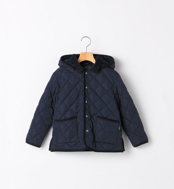 SHIPS KIDS「90cm /〈手洗い可能〉 キルト フード ジャケット」|ダウン|ネイビー