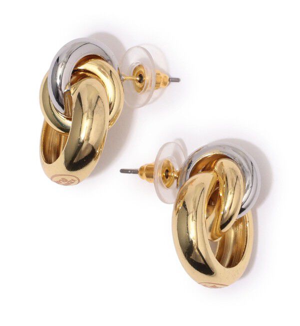 TOMORROWLAND GOODS「Kenneth Jay Lane G&S Knot Top Hoops ピアス」|ピアス|