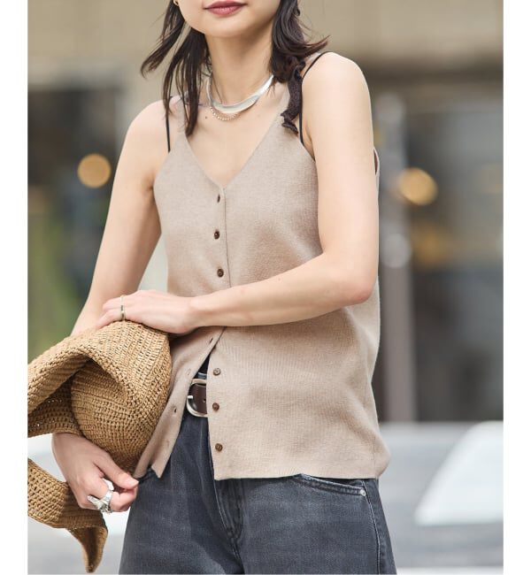 JOURNAL STANDARD「《追加》WASHABLE コットンシルクミックス2WAYキャミソール」|キャミソール|ベージュ