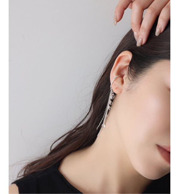Spick and Span「【SAMH by LILAS】ミックスチェーンクォーツイヤーカフ SV（片耳）」|イヤーカフ|