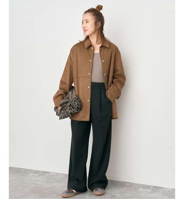 Spick and Span「《新色有り / 追加》フェイクスエードオープンカラージャケット」|その他|