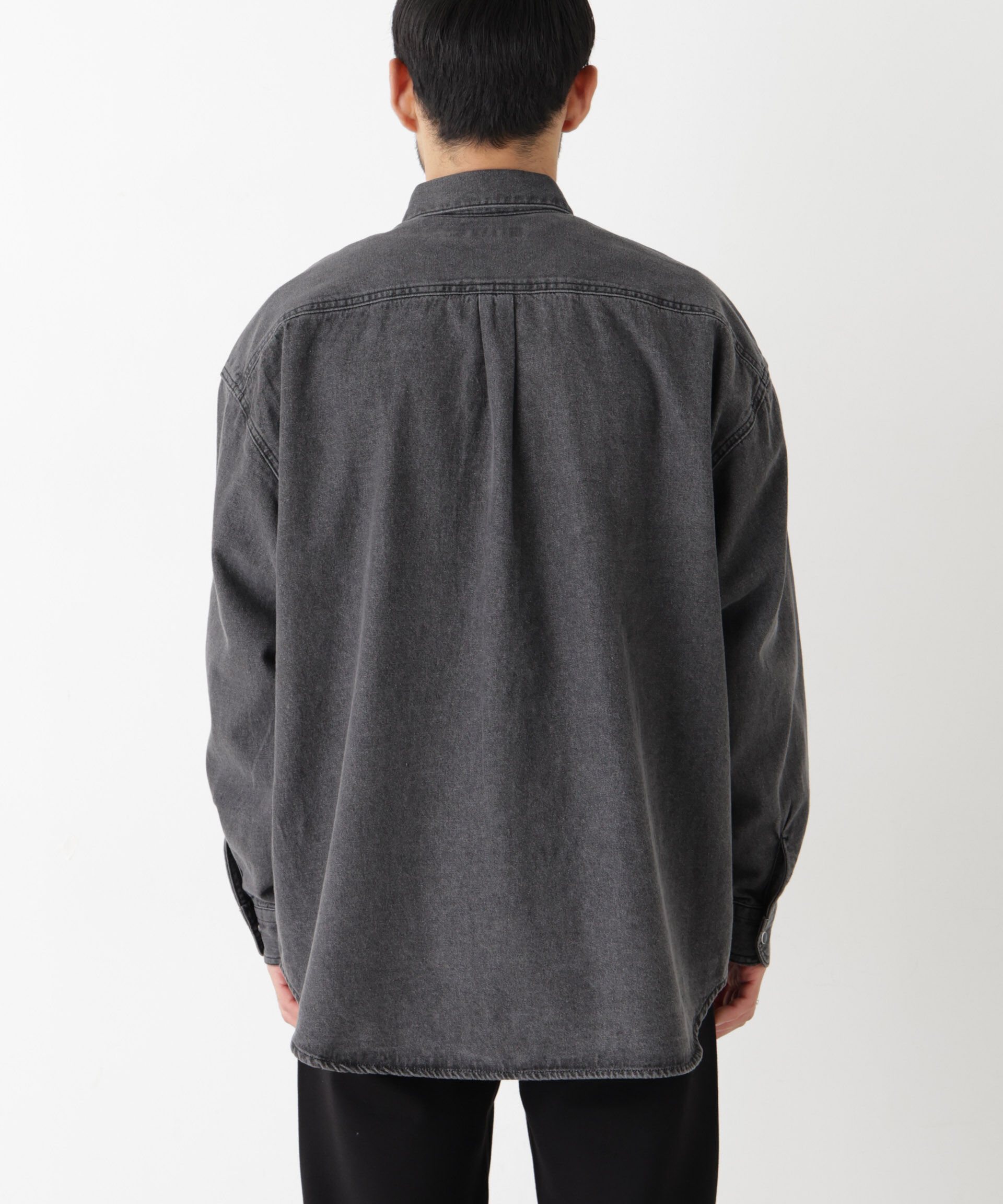 NANO universe「8.5oz ドレープデニムシャツ 長袖」|シャツ・ブラウス|