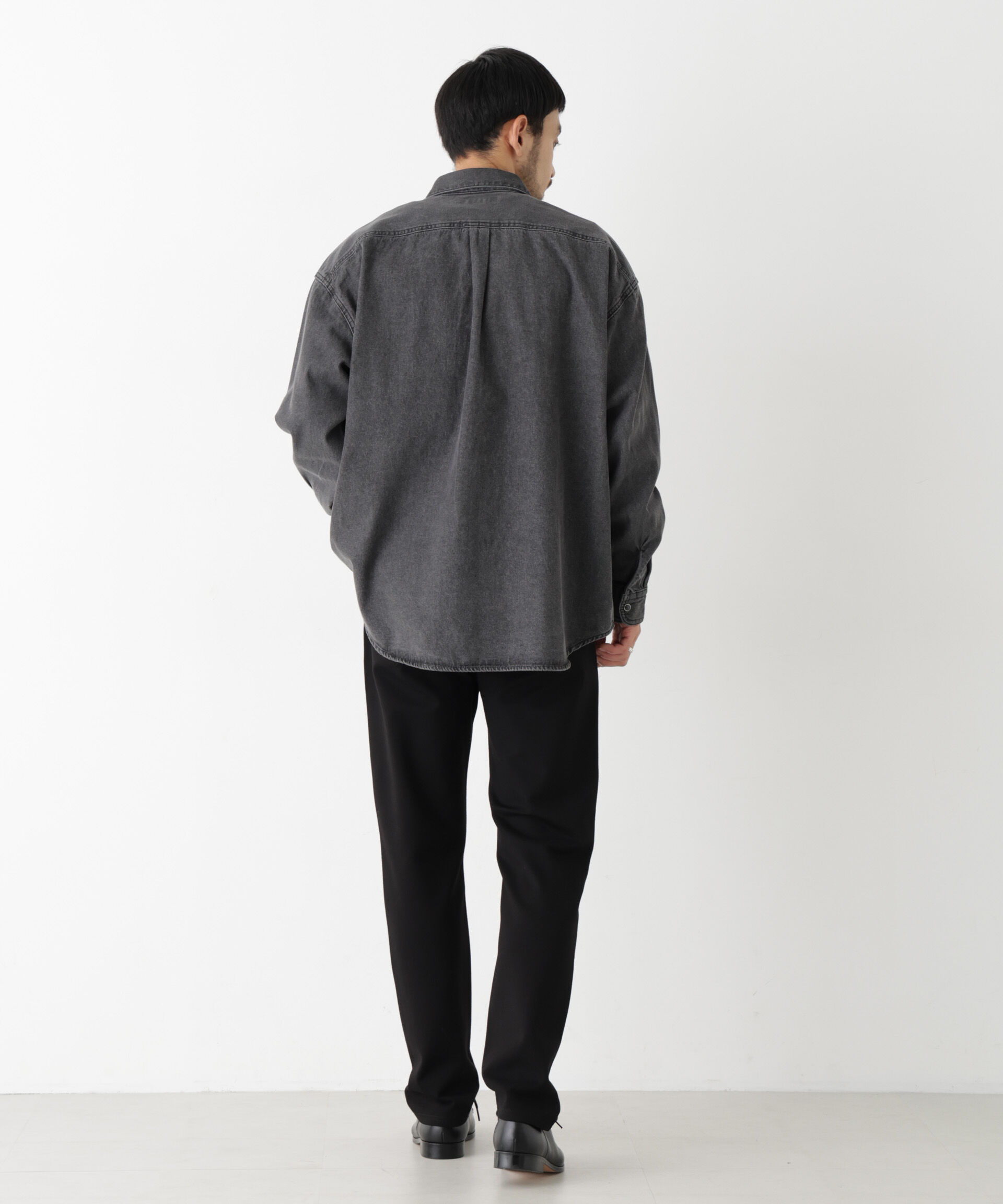NANO universe「8.5oz ドレープデニムシャツ 長袖」|シャツ・ブラウス|