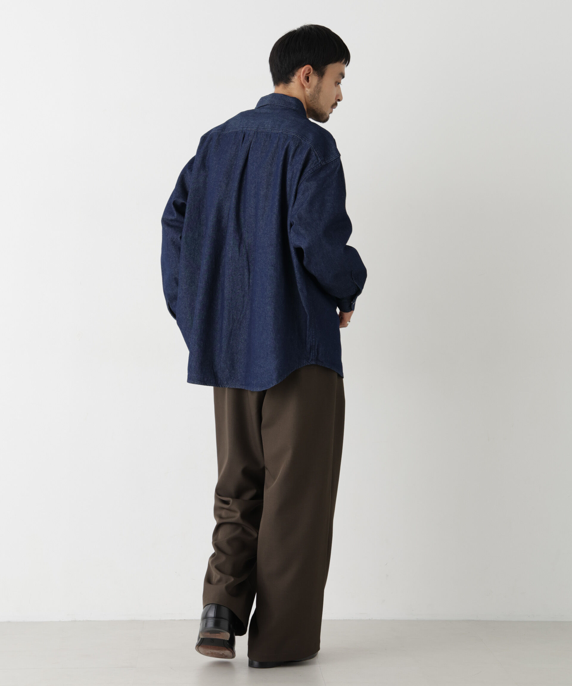 NANO universe「8.5oz ドレープデニムシャツ 長袖」|シャツ・ブラウス|