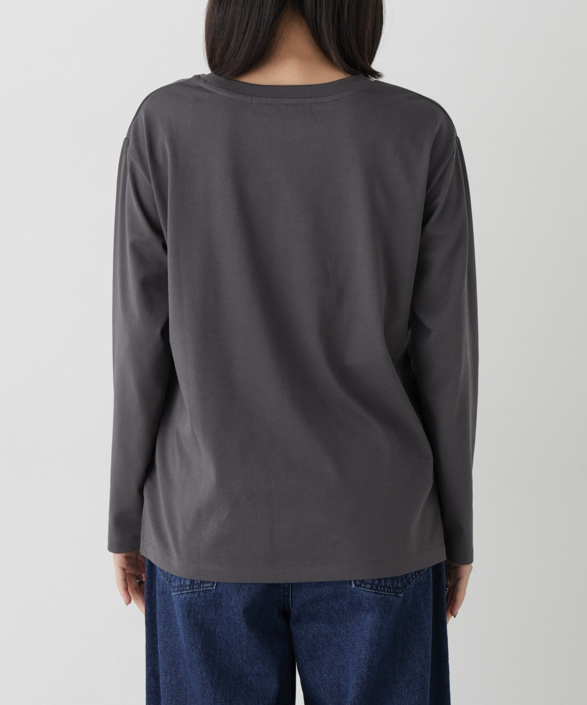 NANO universe「UVカット機能付ロゴプリントロングTシャツ」|Tシャツ・カットソー|