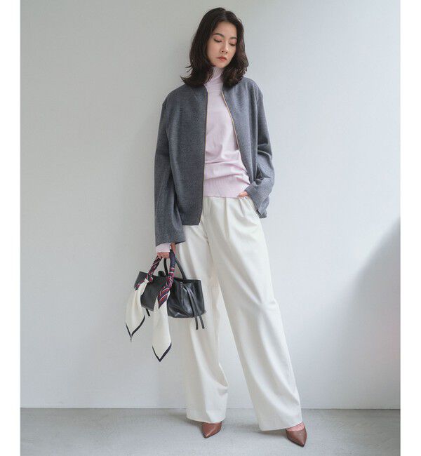 BEIGE,「【セットアップ対応】CORBY / ウールジップジャケット」|ノーカラージャケット|