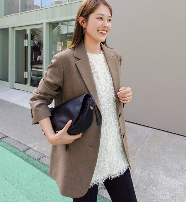 NOLLEY'S「【PR阿部☆別注】《抗ピリング/ストレッチ》ウォッシャブルダブルクロスオーバージャケット」|テーラードジャケット|