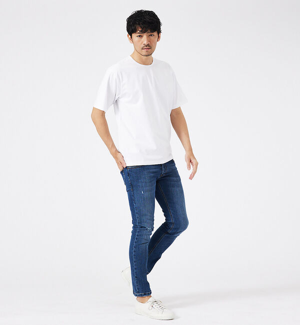 ABAHOUSE「【通年生地使用】シルケット天竺 半袖Tシャツ」|Tシャツ・カットソー|