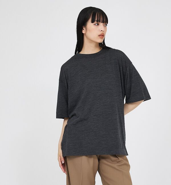 ABAHOUSE「【FORTUNA /フォルトゥナ】AMOUR / ウールTシャツ / 気温調整」|Tシャツ・カットソー|