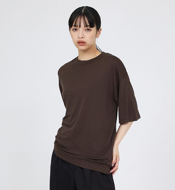 ABAHOUSE「【FORTUNA /フォルトゥナ】AMOUR / ウールTシャツ / 気温調整」|Tシャツ・カットソー|