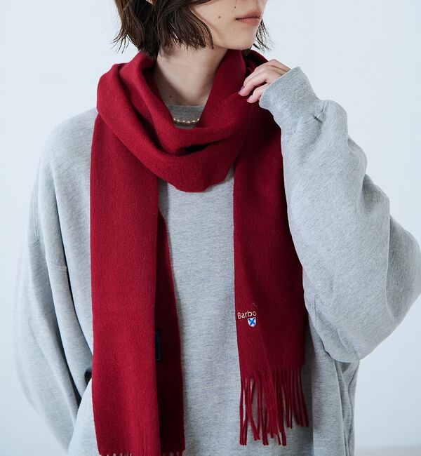 Rouge vif「【BARBOUR/バブアー】プレーンラムウールスカーフ / マフラー / ウール」|マフラー|