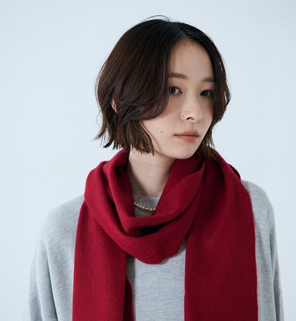 Rouge vif「【BARBOUR/バブアー】プレーンラムウールスカーフ / マフラー / ウール」|マフラー|
