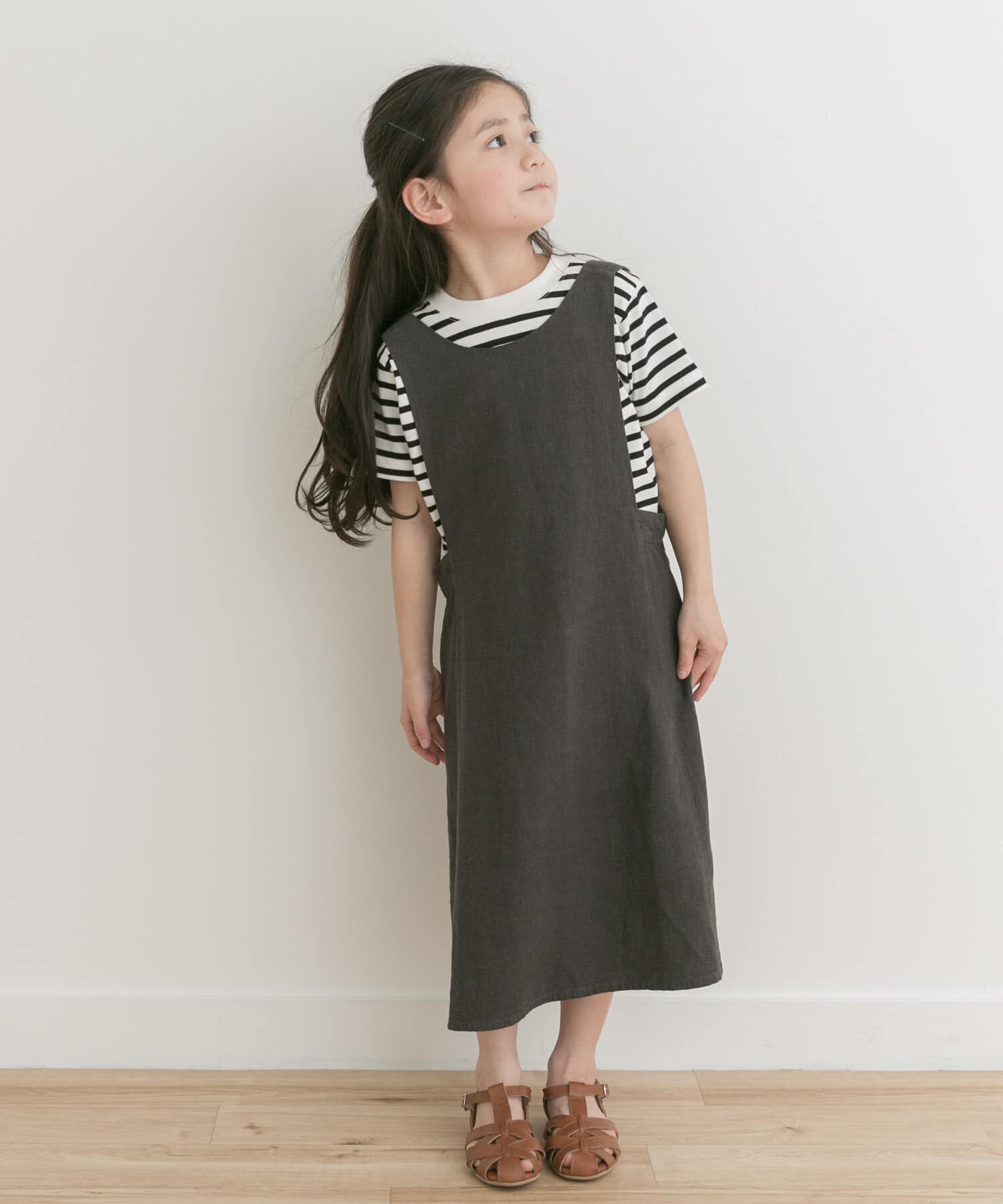 URBAN RESEARCH DOORS「『親子リンク』リネンレーヨンジャンパースカート(KIDS)」|ワンピース|