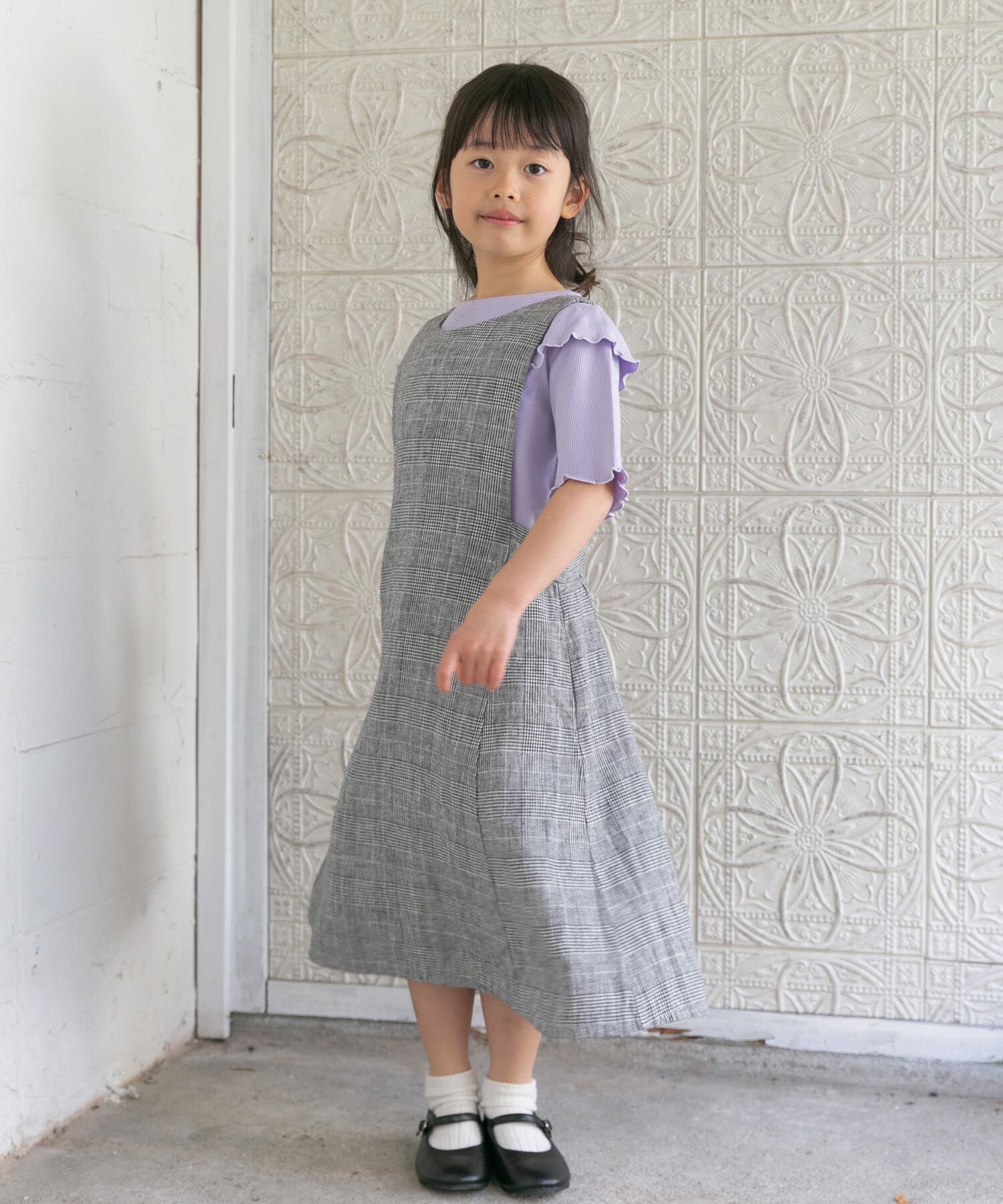 URBAN RESEARCH DOORS「『親子リンク』リネンレーヨンジャンパースカート(KIDS)」|ワンピース|
