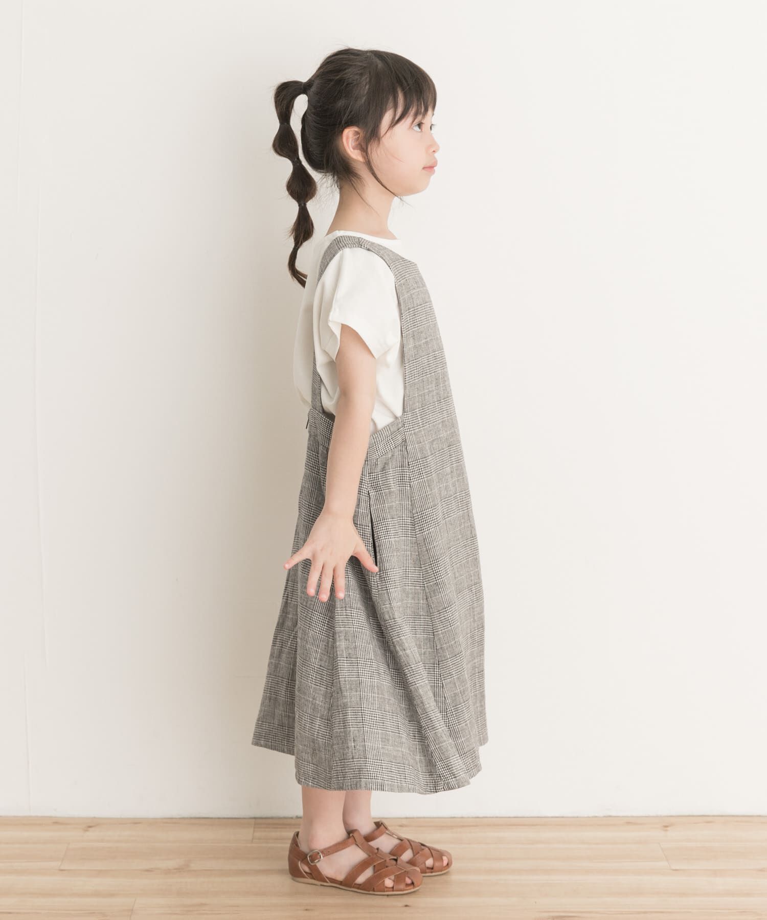 URBAN RESEARCH DOORS「『親子リンク』リネンレーヨンジャンパースカート(KIDS)」|ワンピース|