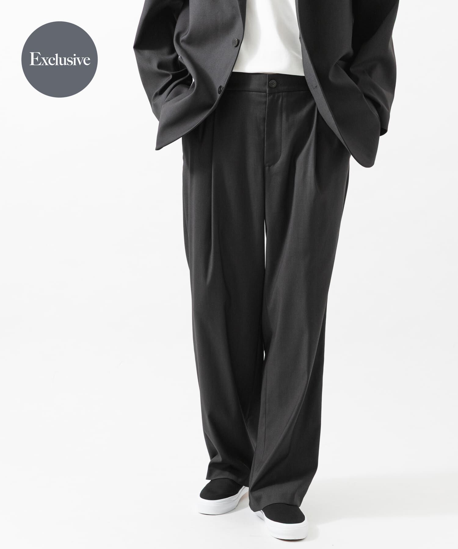 URBAN RESEARCH「『別注』ANOTHER OFFICE&times;URBAN RESEARCH　HABANA BANDED SLACKS」|その他|チャコールグレー
