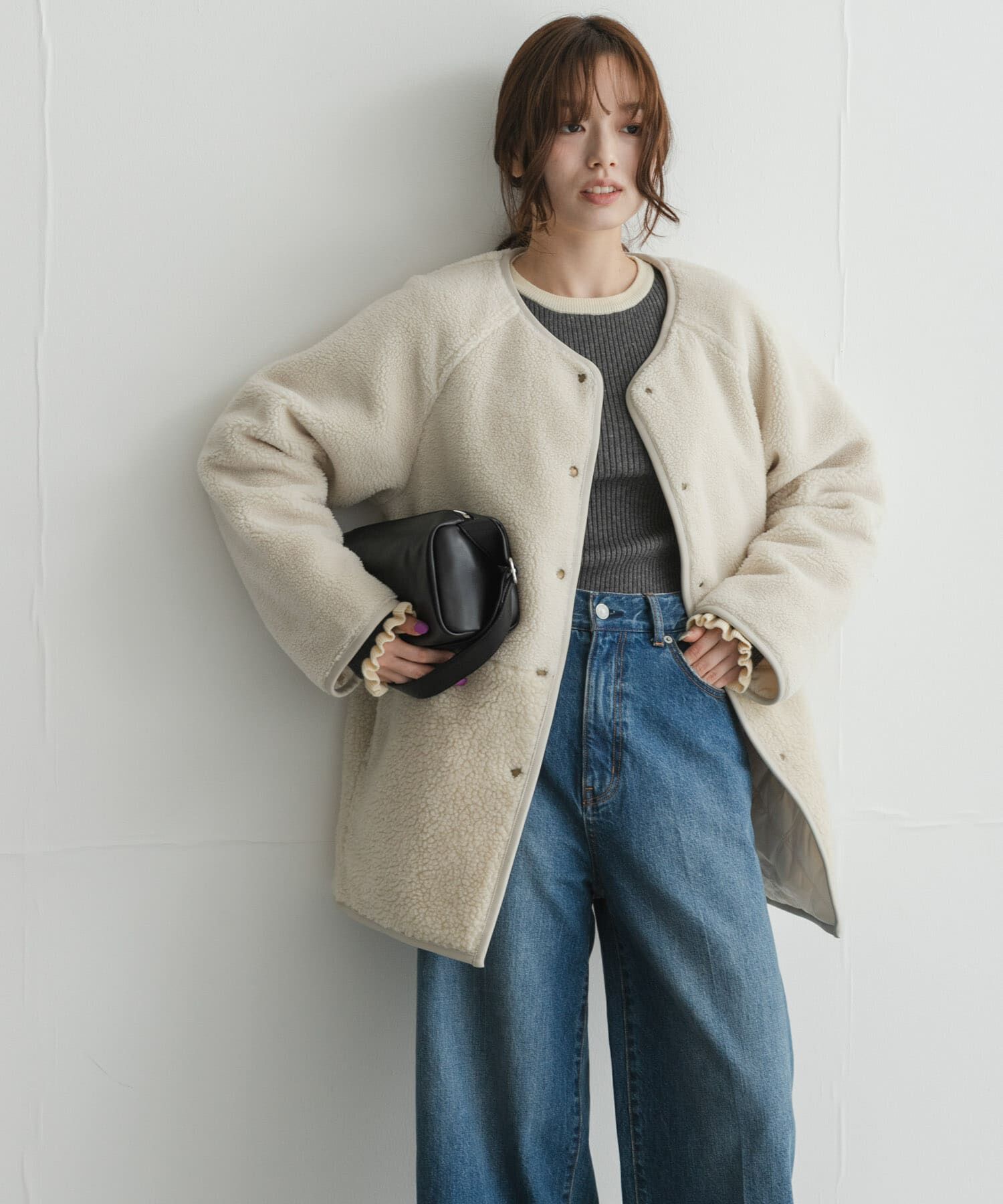 Sonny Label 「リバーシブルボア撥水キルティングコート」|ダウン|