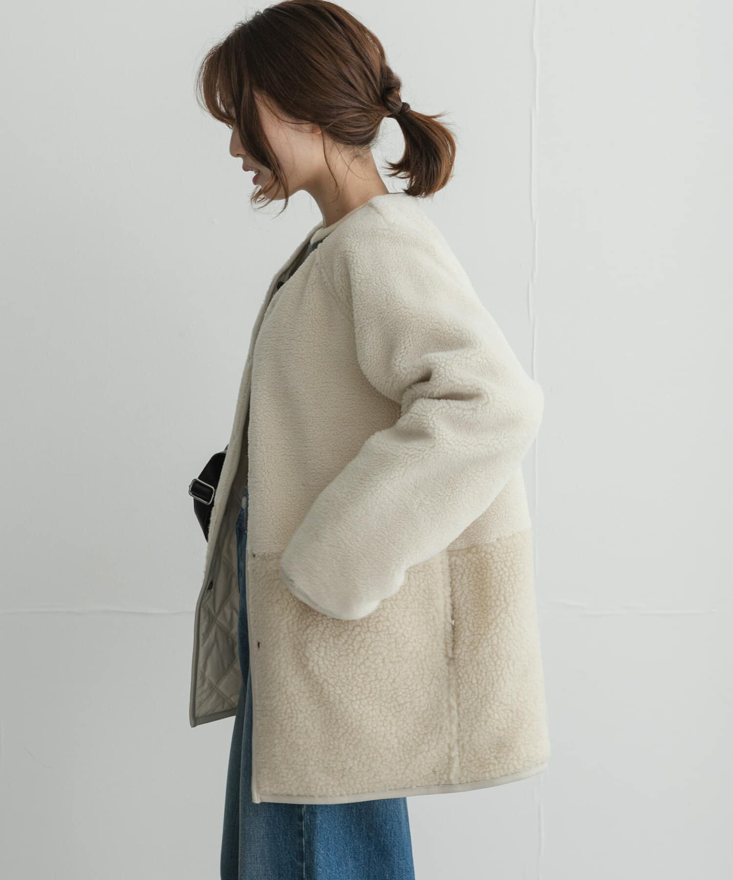 Sonny Label 「リバーシブルボア撥水キルティングコート」|ダウン|