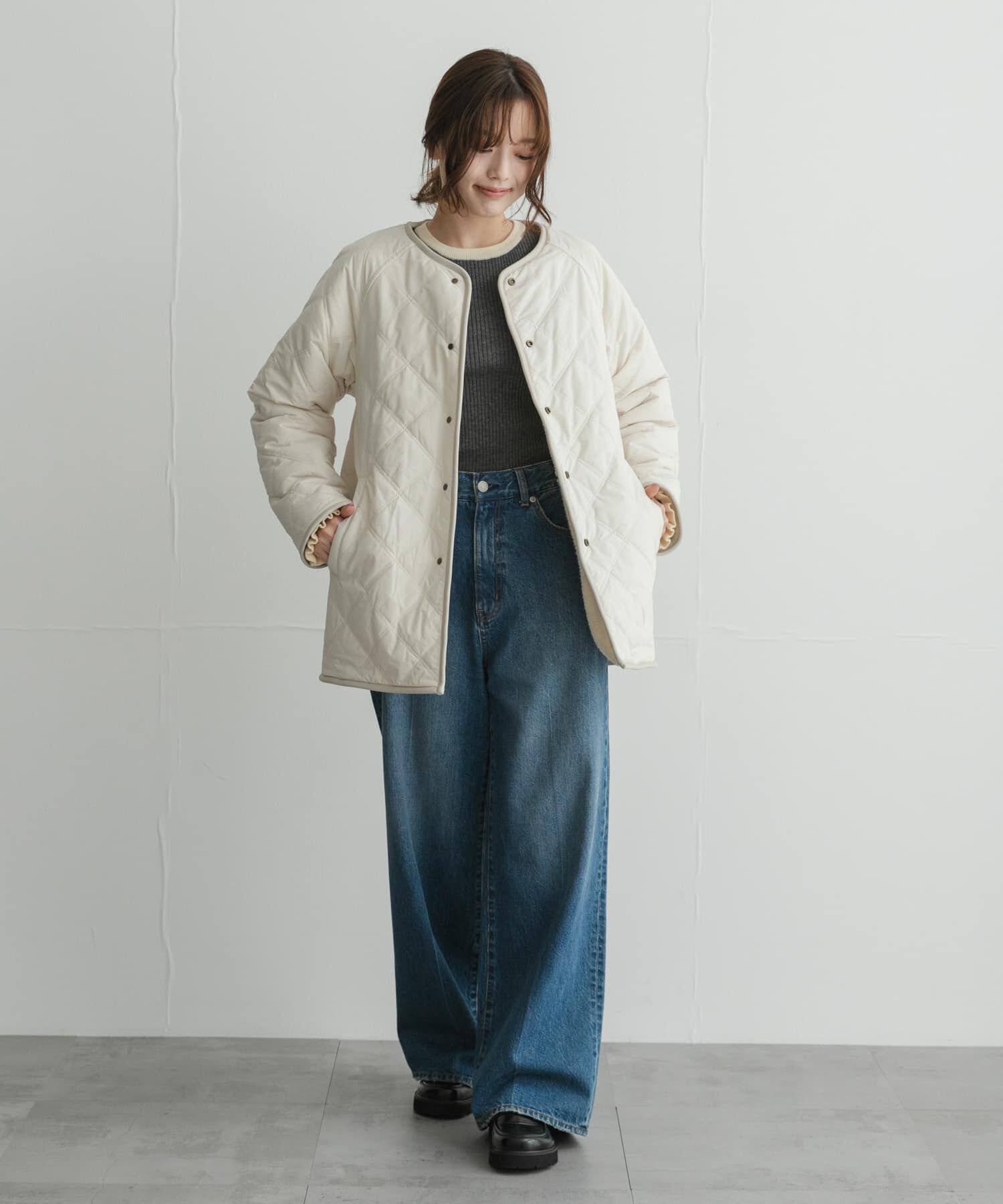 Sonny Label 「リバーシブルボア撥水キルティングコート」|ダウン|