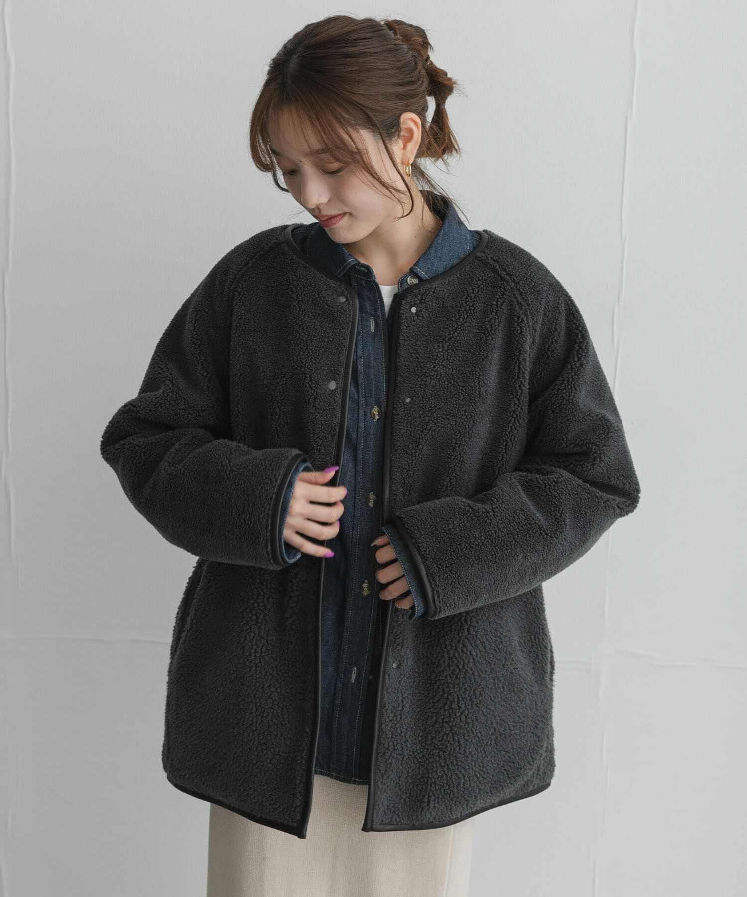 Sonny Label 「リバーシブルボア撥水キルティングコート」|ダウン|