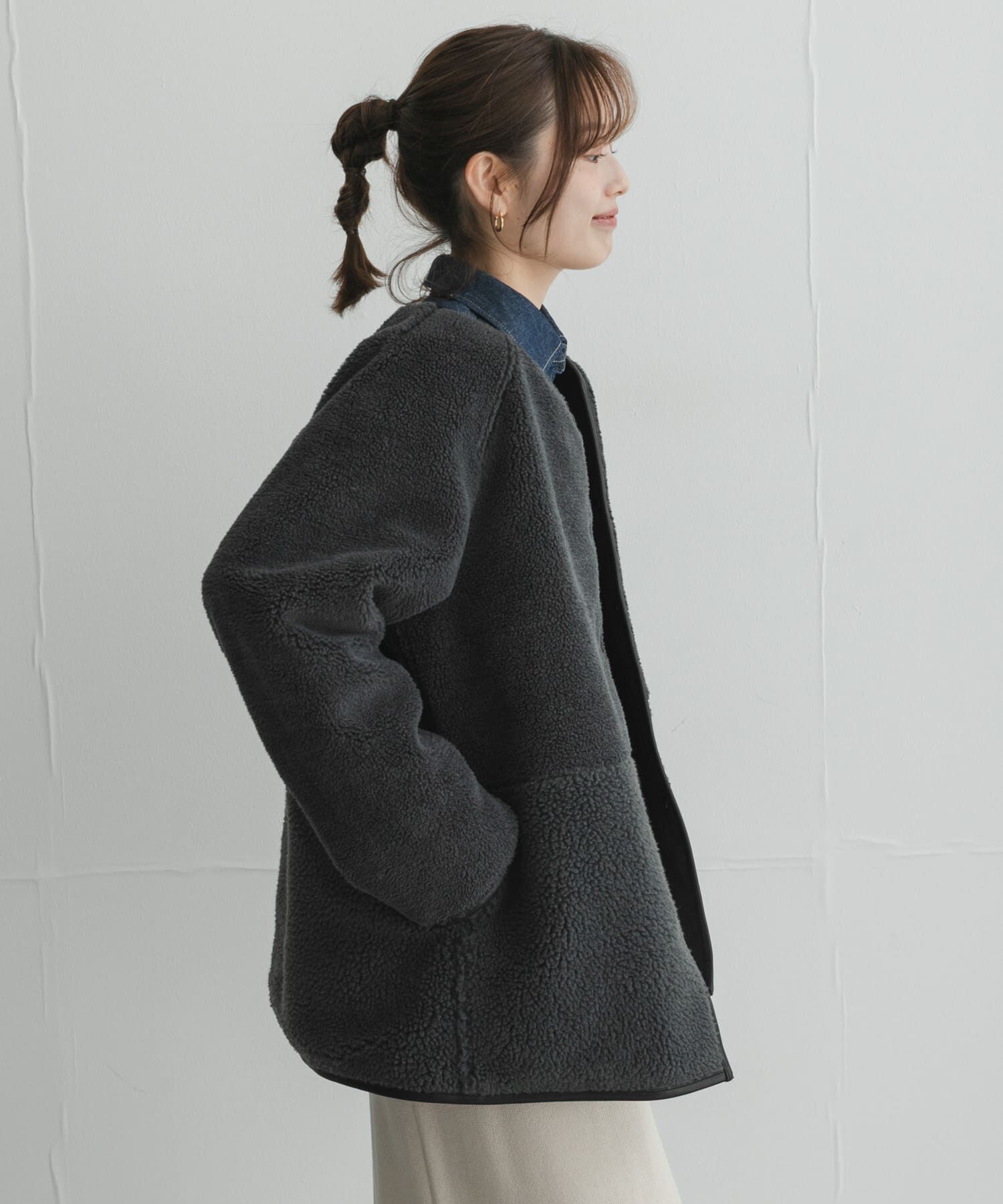 Sonny Label 「リバーシブルボア撥水キルティングコート」|ダウン|